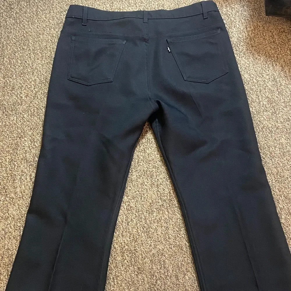 Levi's Black Pants Dress Men’s with Copped Button Size 40 Jeans
